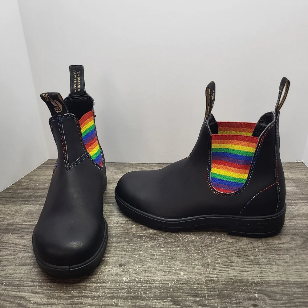 Blundstone Original 2105 Black Leather Rainbow Chelsea Boots Womens 6.5 US 3.5 A